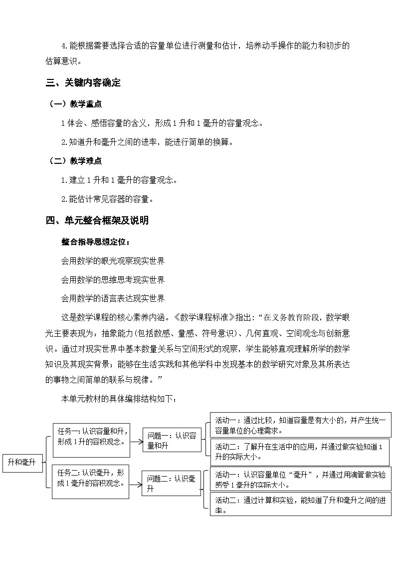 《升和毫升》单元整体设计第2页