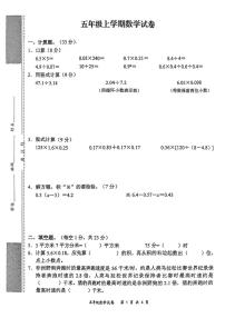 湖北省武汉市东湖新技术开发区2024-2025学年五年级上学期期末数学试卷