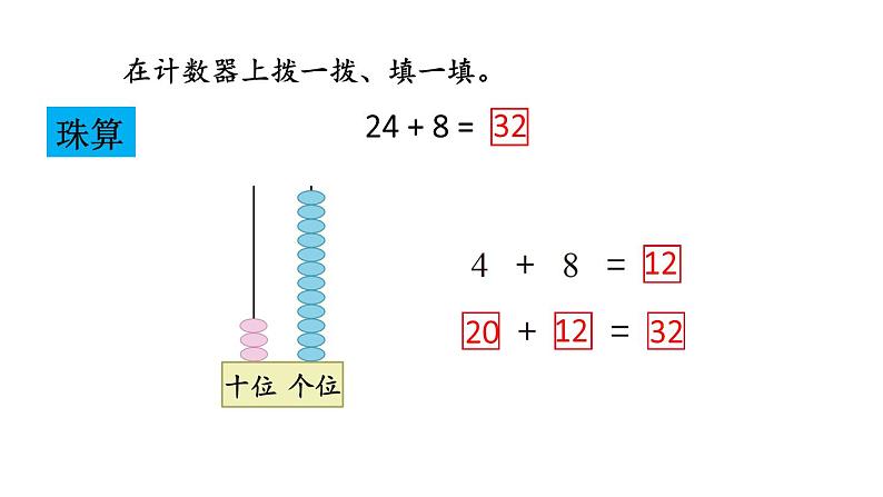 小学数学新苏教版一年级下册五第3课时 两位数加一位数(进位)教学课件2025春第6页