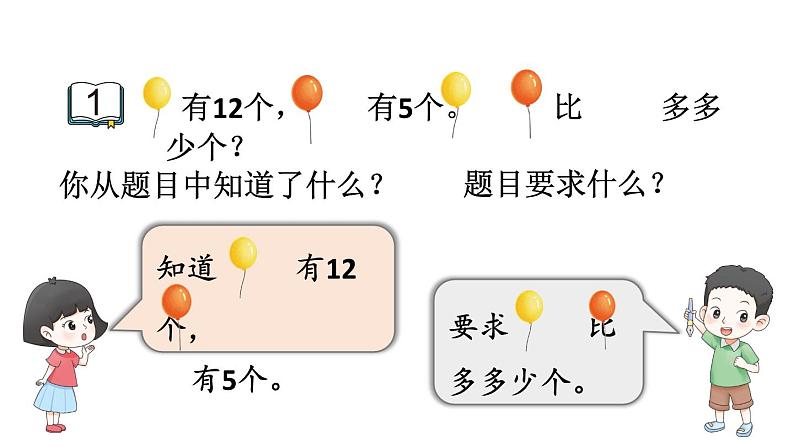 小学数学新苏教版一年级下册六第1课时 解决问题（1）教学课件2025春第3页