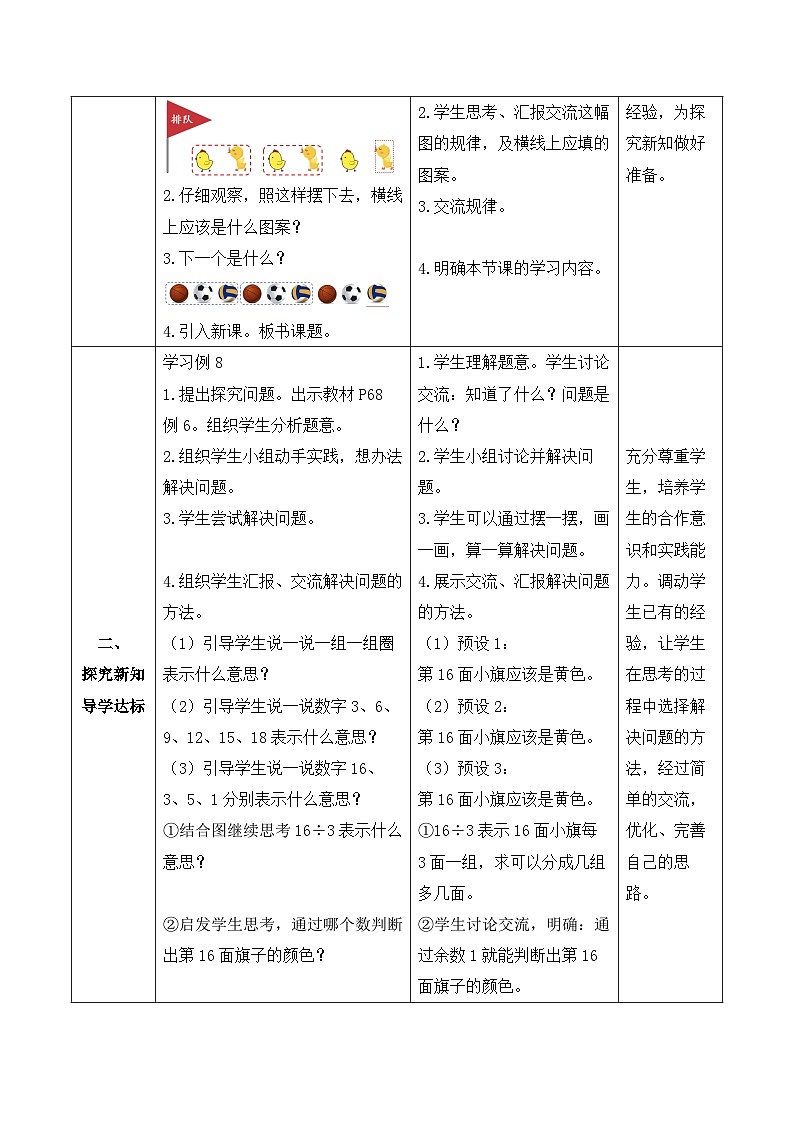 【备课无忧】人教版二下-6.6 解决按规律排列问题（教学设计含反思）第2页