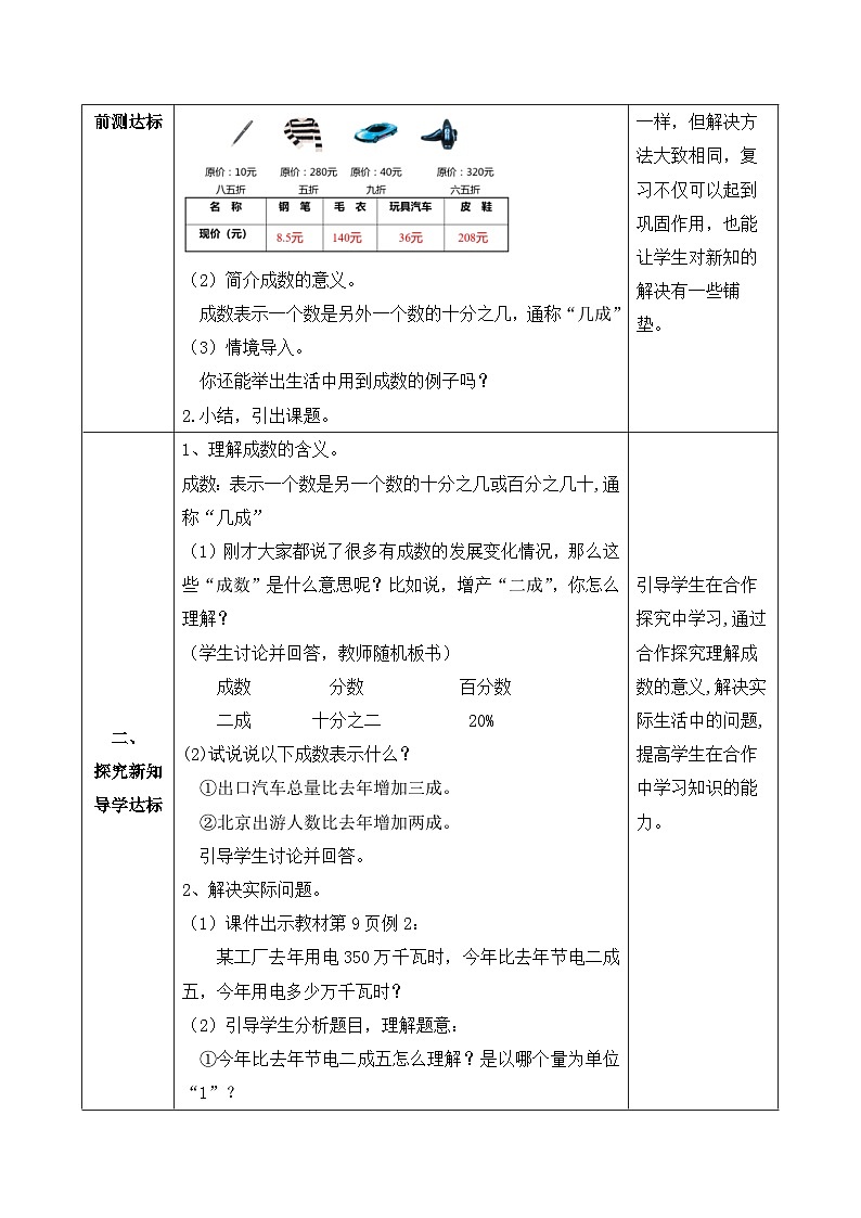 【备课无忧】人教版六年级下册-2.2 成数（教学设计含反思）第2页