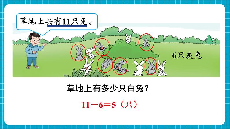 【新教材】西师大版一年级下册数学1.4 解决问题（课件）第5页