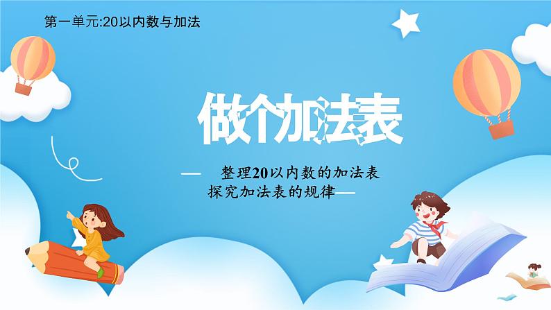 【核心素养】2025春新北师大版小学数学一年级下册 第一单元《1.7做个加法表》课件第1页