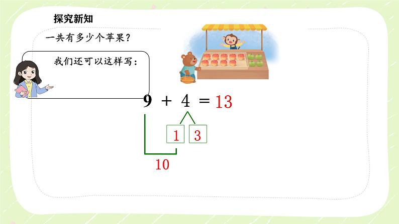 新苏教版一年级数学下册第一单元第1课时《9加几》课件第7页