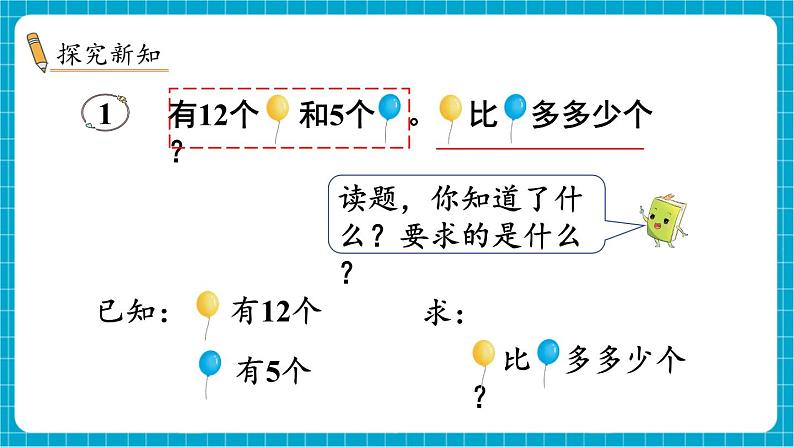 【新教材】苏教版数学一年级下册6.1 求一个数比另一个数多（或少）多少教学课件第3页