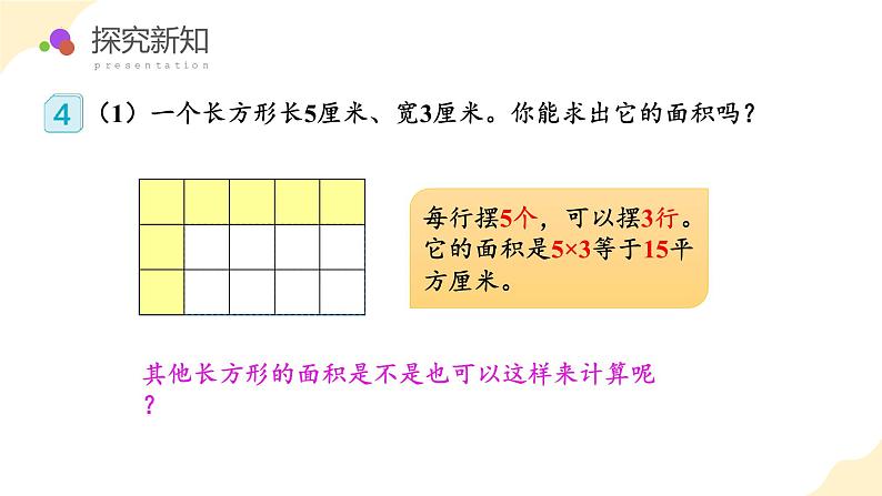 第五单元 第2课时 长方形和正方形的面积（教学课件）第8页