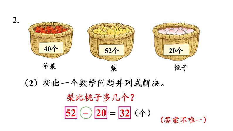 小学数学新西师版一年级下册总复习第2课时 数量关系教学课件2025春第7页