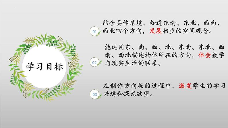 北师大版数学二年级下册 2.2《辨认方向》课件PPT第2页