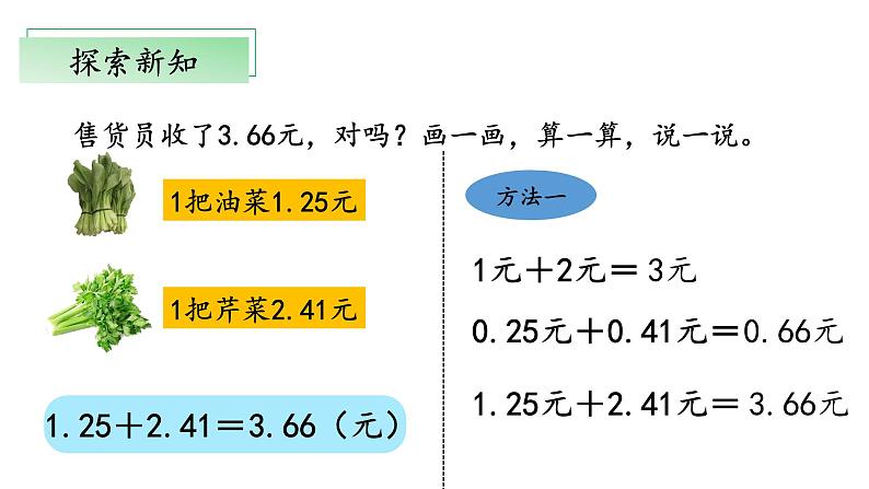 北师大版数学四年级下册 1.5《买菜》课件PPT第7页