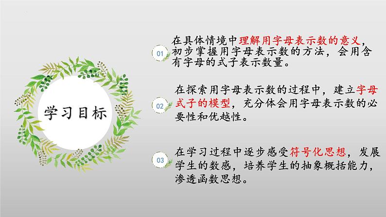 北师大版数学四年级下册 5.1《字母表示数》课件PPT第2页