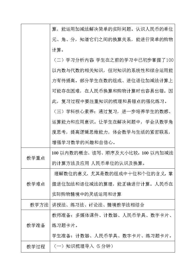 北师大版一年级下册数学总复习1《数与代数》第2页