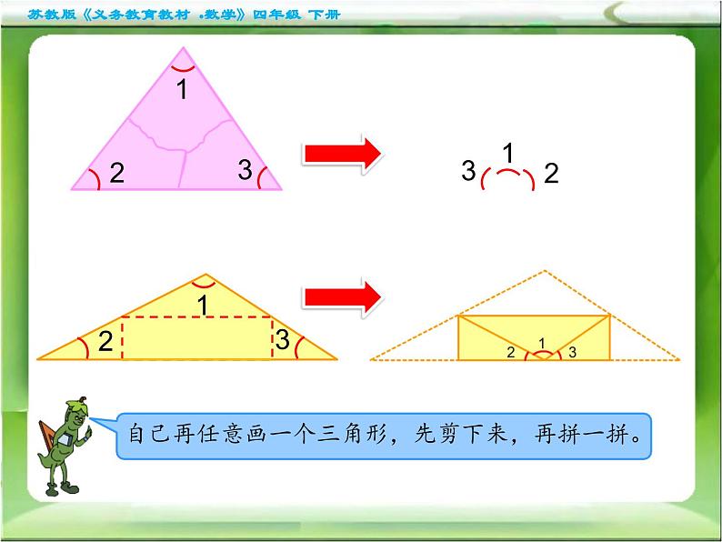 苏教版四年级数学下册第7单元第三课《三角形的内角和》课件第7页