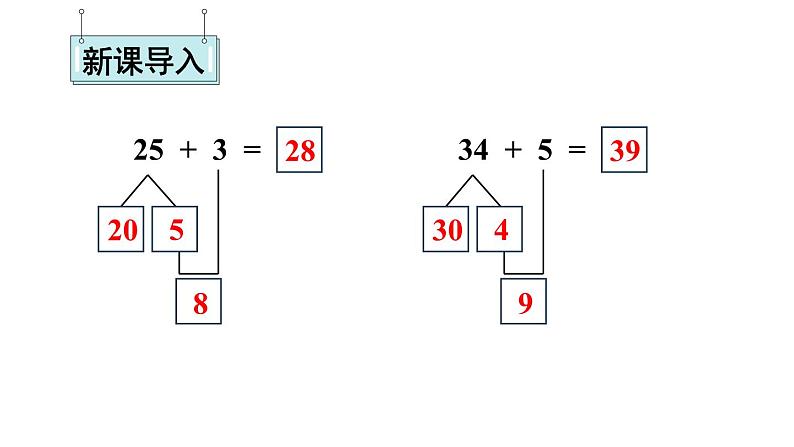 小学数学新西师版一年级下册第四单元1第五课时 两位数加整十数的口算教学课件2025春第2页