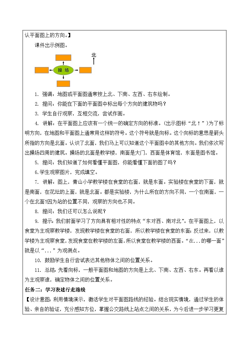 第三单元 第2课时 认识地图上的方向（教学设计）苏教版第2页
