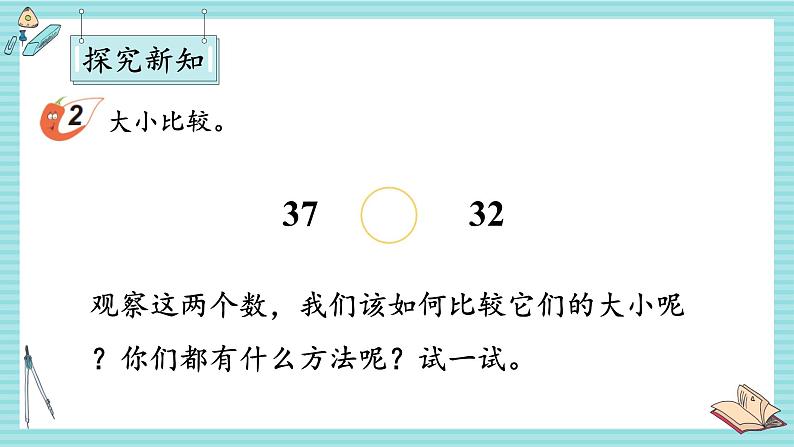 西师大2024数学一年级数学下册 第三单元 2.第二课时 数的大小比较(1) PPT课件第3页