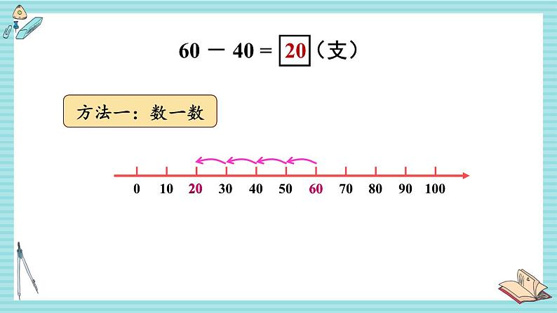 西师大2024数学一年级数学下册 第四单元 1 .第二课时 整十数减整十数的口算 PPT课件第4页