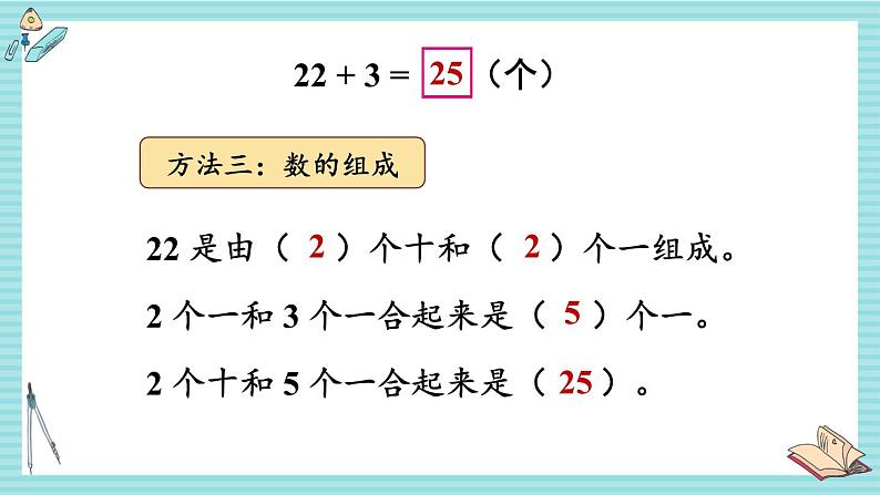 西师大2024数学一年级数学下册 第四单元 1 .第四课时 两位数加一位数的口算 PPT课件第6页