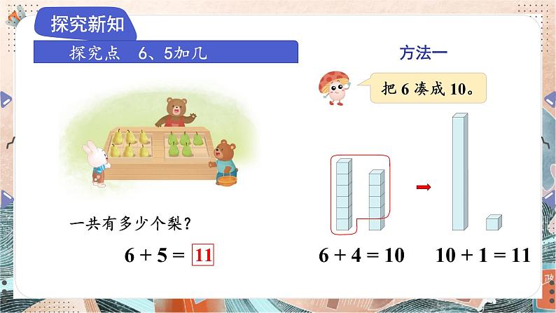 苏教版2024数学一年级下册 第一单元 第五课时   5、6的加减法 PPT课件第3页