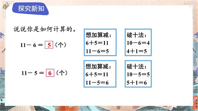 苏教版2024数学一年级下册 第一单元 第五课时   5、6的加减法 PPT课件第7页