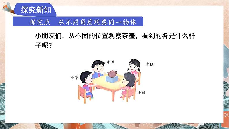 苏教版2024数学一年级下册 第七单元 1.从不同位置观察同一物体 PPT课件第4页