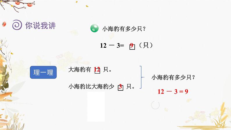 青岛版2024数学一年级下册 第5单元 5.5两位数加、减一位数或两位数的应用 PPT课件第8页