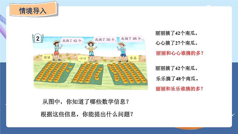 青岛版2024数学一年级下册 第2单元 2.2   100以内数的大小比较 PPT课件第2页