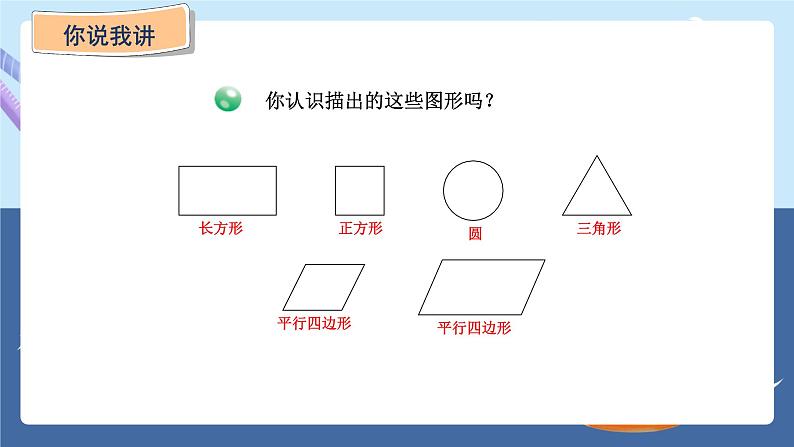 青岛版2024数学一年级下册 第3单元 3.1  认识图形 PPT课件第7页