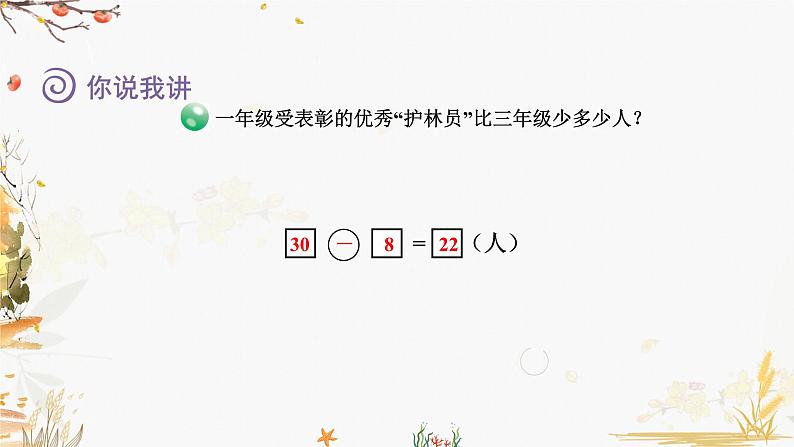 青岛版2024数学一年级下册 第4单元 4.4求一个数比另一个数多几（少几） PPT课件第7页