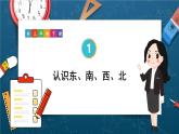 小学数学人教版三年级下册第一单元第1课时 认识东、南、西、北【教案匹配版】课件PPT