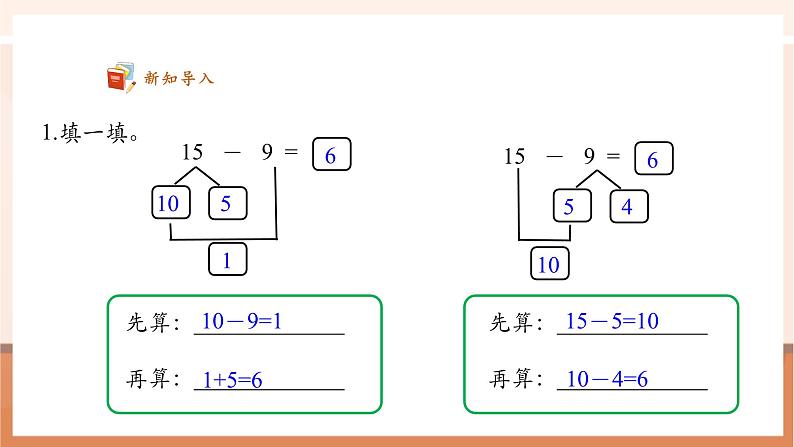 苏教版一下1.4《十几减8、7》（课件）第4页