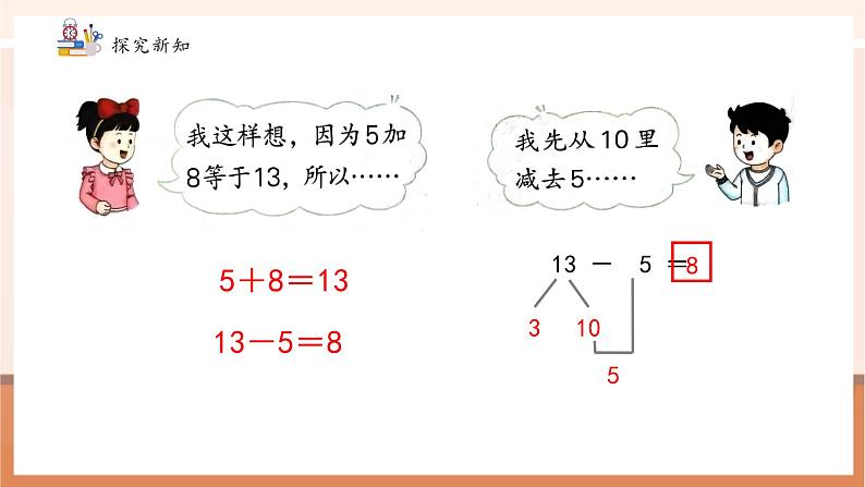 冀教版一下1.4《13.14减几》（课件）第7页