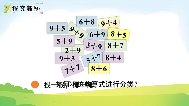 2025北师大版数学一年级下册第一单元20以内数与加法第七课时做个加法表课件第3页