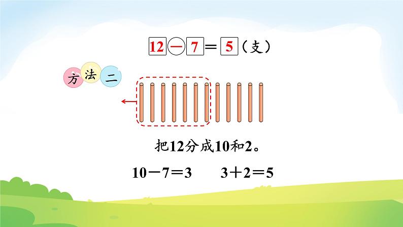 2025北师大版数学一年级下册第三单元20以内数与减法第一课时买文具课件第7页