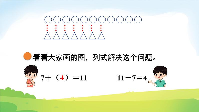 2025北师大版数学一年级下册第三单元20以内数与减法第四课时开会啦课件第5页