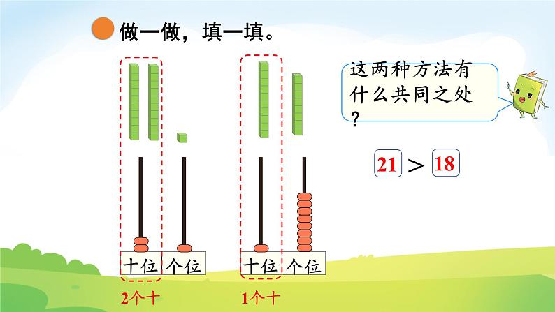 2025北师大版数学一年级下册第四单元100以内数的认识第四课时谁的红果多课件第6页