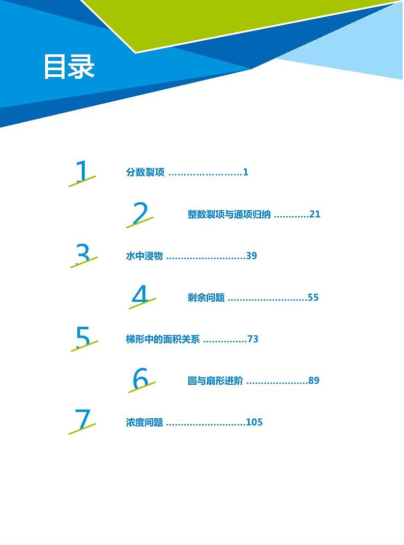 第01讲 分数裂项练习--5年级竞赛春季创新数学 学生版 全国C版第1页