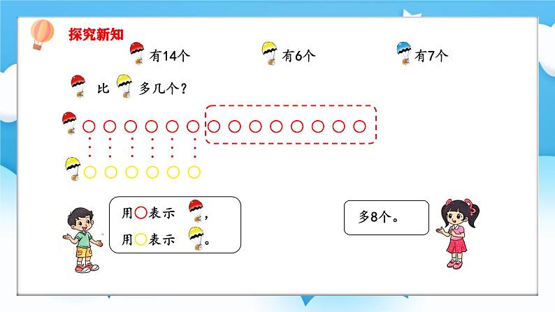 【核心素养】2025春新北师大版小学数学一年级下册 第三单元《3.5跳伞表演（1）》课件第5页