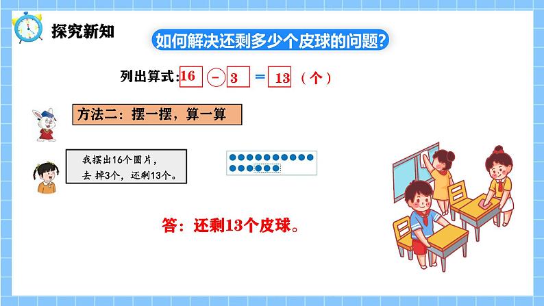 冀教版一年级数学下册第一单元1《还剩多少个皮球？（几十减几）》第6页