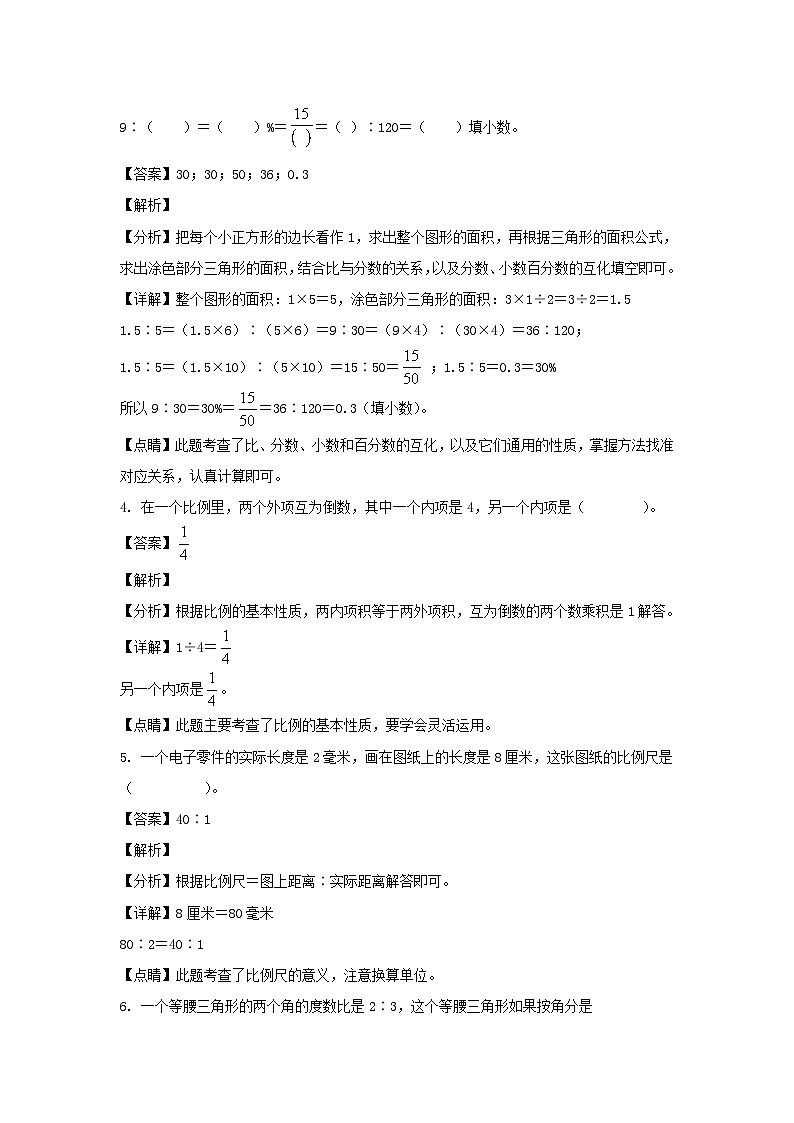 2020-2021学年广东省深圳市福田区六年级下册期末数学试卷及答案(北师大版)第2页
