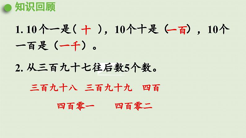 2025春数学苏教版二年级下册四认识万以内的数第2课时千以内数的读、写课件第4页