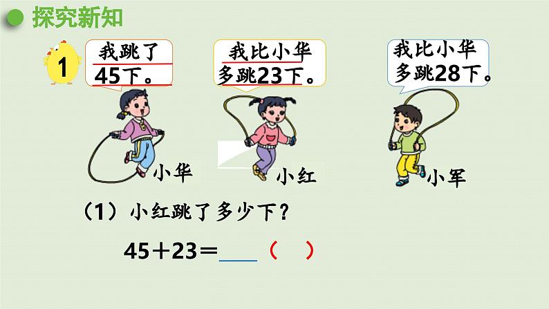 2025春数学苏教版二年级下册六两、三位数的加法和减法第1课时两位数加两位数的口算课件第6页