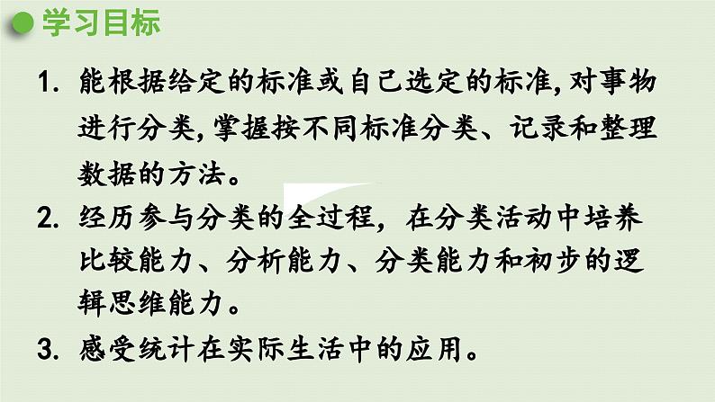 2025春数学苏教版二年级下册八数据的收集和整理（一）第1课时分类整理数据课件第2页