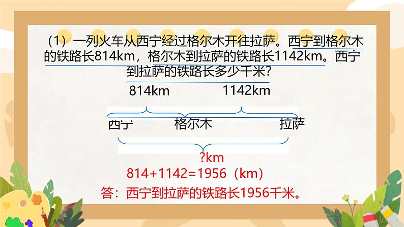 1.1加、减法的意义和各部分间的关系（课件）四年级下册数学人教版第6页