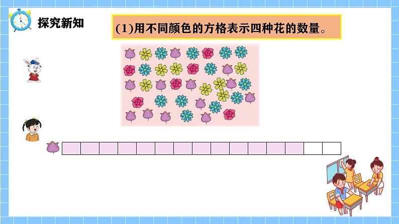 冀教版一年级数学下册第二单元3《哪种花最多？》第5页