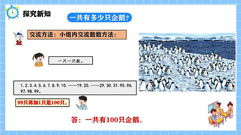 冀教版一年级数学下册第三单元1《100以内数的认识-一共有多少只企鹅？》第6页