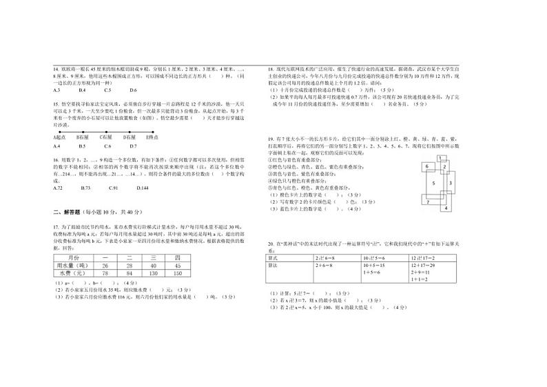 2025春季小学生奥数竞赛五年级试卷(含答案)第2页