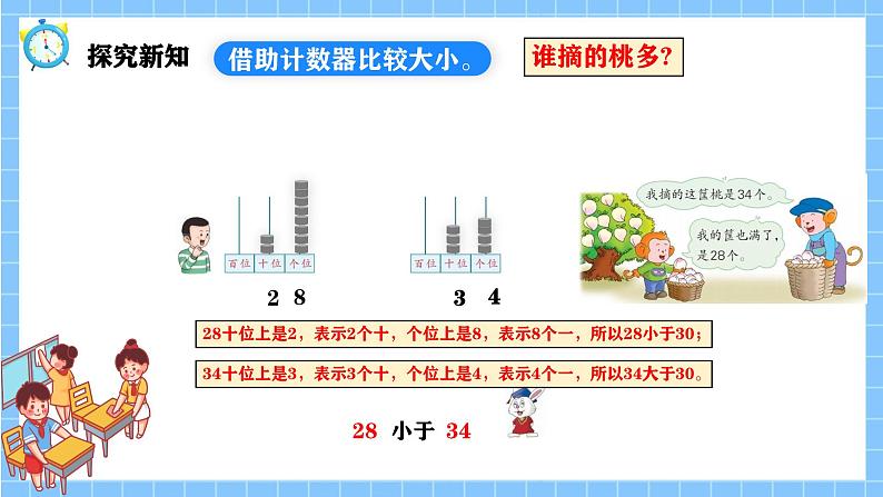 冀教版一年级数学下册第三单元7《数的大小比较-谁摘的桃多？》第8页