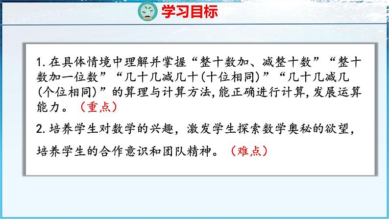 青岛版（五四学制）（2024）一年级数学下册 1.3 整十数加减整十数及一位数（课件）第2页