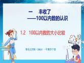 青島版（五四學(xué)制）（2024）一年級數(shù)學(xué)下冊 1.2 100以內(nèi)數(shù)的大小比較（課件）